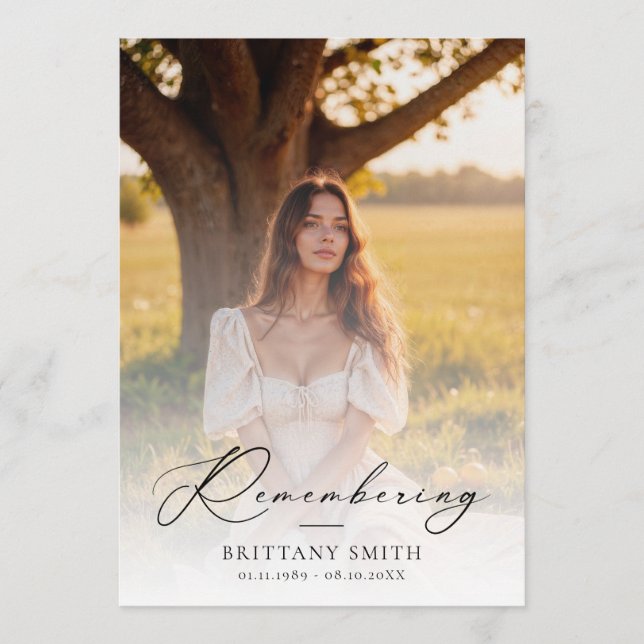 Programa Obituary Order of Service Memorial Funeral (Frente)