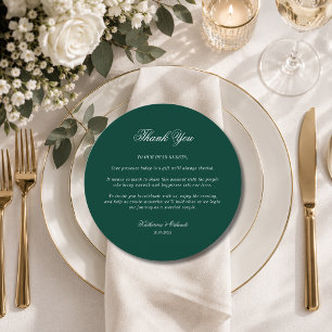 Programa Obrigado Casamento Redondo Minimalista Esmeralda