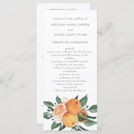 Programa Orange Blossoms Citrus Botanical Wedding