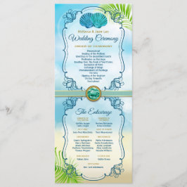 Programa Ordem de Casamento de Praia de Entourage Emerald