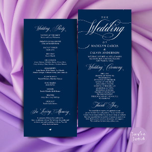 Programa Ordem de Cerimônia de Casamento Elegância Clássica