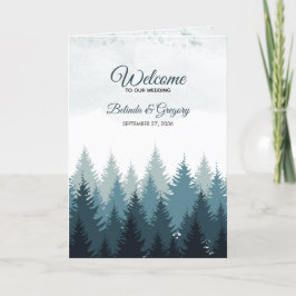 Programa Ordem de Serviço de Casamento da Floresta Pine