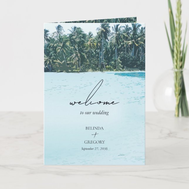 Programa Ordem de Serviço de Casamento de Praias Tropicais (Frente)