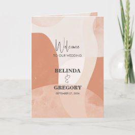 Programa Ordem de Serviço de Casamento de Terracotta Modern