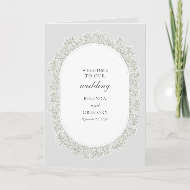 Programa Ordem de Serviço de Casamento Gypsophila Respiraçã (Frente)