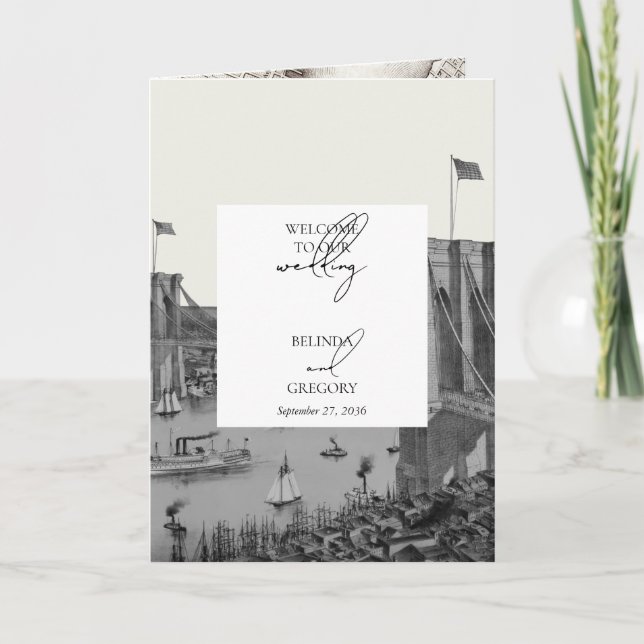 Programa Ordem de Serviço de Casamento Nova Iorque NYC (Frente)