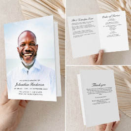 Programa Ordem de Serviço de Funeral Dobrado Moderno Foto