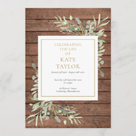 Programa Ordem de Serviço Fúnebre de Madeira Rústica com Ve