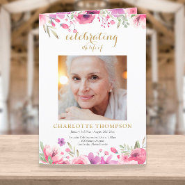 Programa Ordem de Serviço Memorial de Funeral Foto Floral