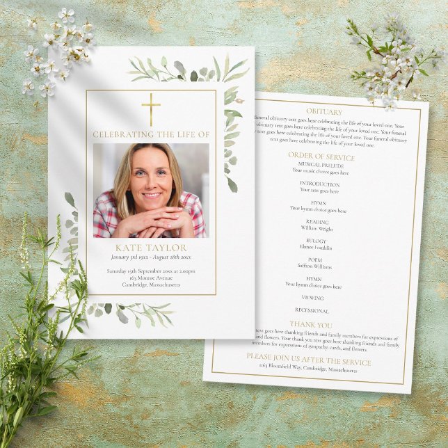 Programa Ordem de Serviço Memorial do Funeral Cristão (Criador carregado)