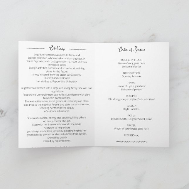 Programa Ordem de Serviço Obituária Funeral Folha Simples (Interior)