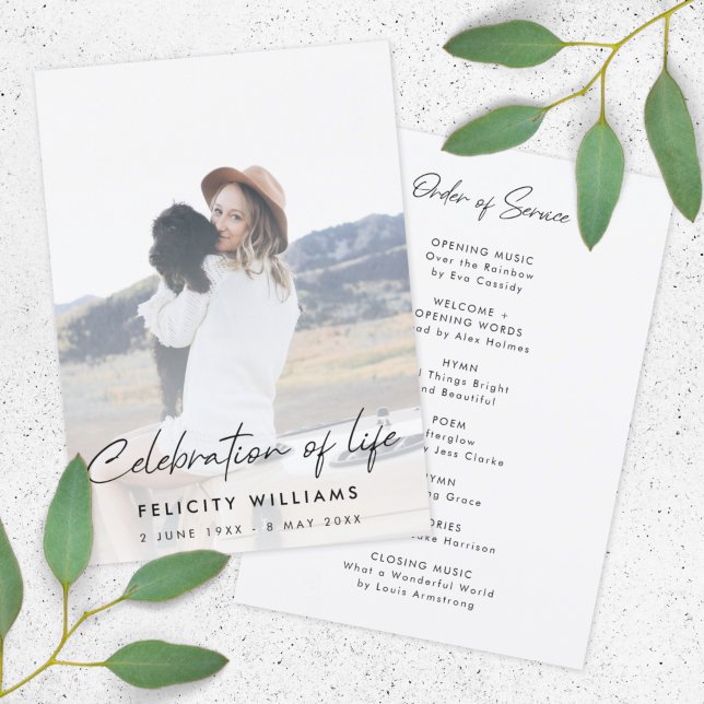 Programa Ordem Funeral de Serviço | Celebração da vida (Criador carregado)