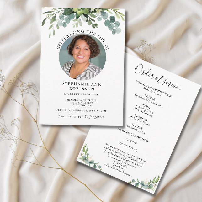 Programa Ordem Simples de Fotografia do Memorial Funeral (Criador carregado)