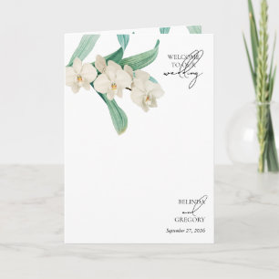 Programa Orquídeas Brancas Cerimônia Floral de Casamento