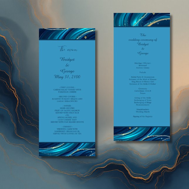 Programa Ouro Accentado Casamento das Ondas do Oceano Abstr (Criador carregado)