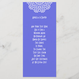 Programa Padrão bonito de Lacy White Azul Peronalizado