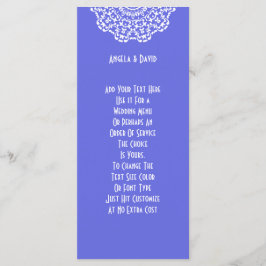 Programa Padrão bonito de Lacy White Azul Peronalizado