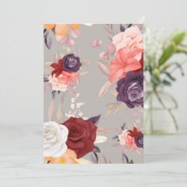 Programa Padrão de flores coloridas incluindo rosas