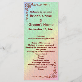 Programa Padrão Floral Rainbow Autumn Wedding