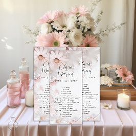 Programa Pale Blush Daisy Weding Pink