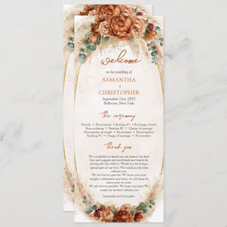 Programa Pampas Burgundy Flores do Modern Terracot