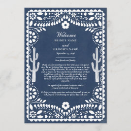 Programa Papel Picado Boda Mexican Wedding Itinerary