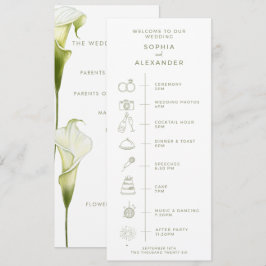 Programa para um casamento moderno.