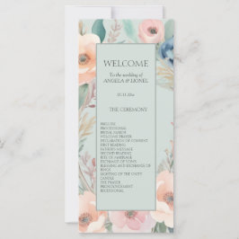Programa Pastel Floral Elegance Wedding