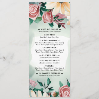 Programa Pastel Flower Elegance: Casamento Floral Verde Sag