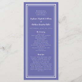 Programa Periwinkle Blue Weding Service Ceremony Modern