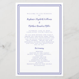 Programa Periwinkle Wedding Script Modern Ceremony