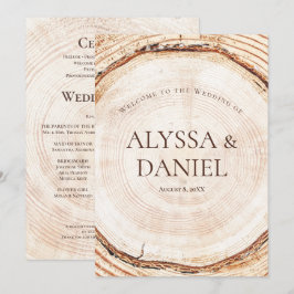 Programa Personalizado de Casamento Rústico com Ca