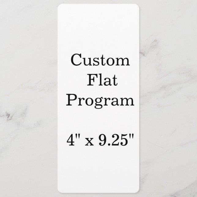 Programa personalizar simples personalizado 4" x 9,25" arre (Frente)