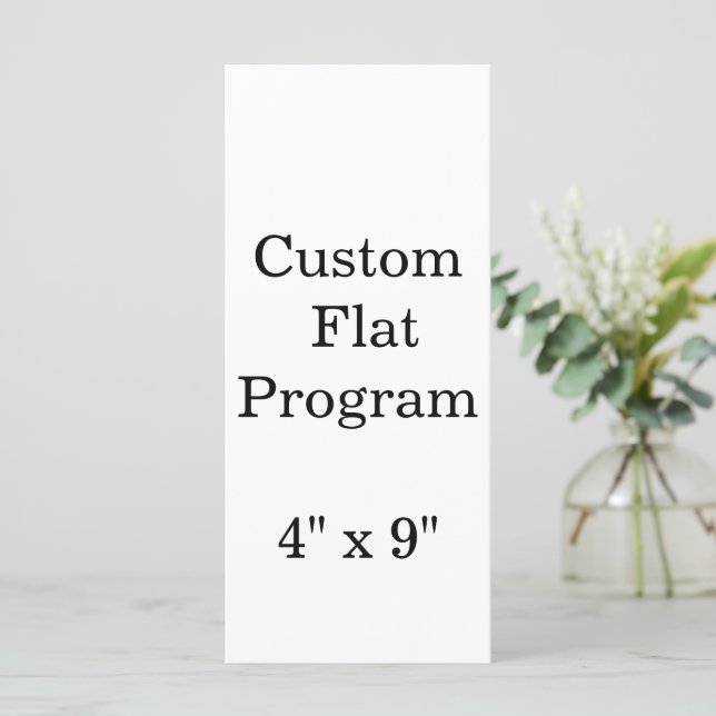 Programa personalizar simples personalizado 4" x 9" Standra (Em pé/Frente)