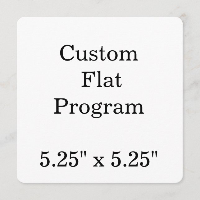 Programa personalizar simples personalizado 5,25" x 5,25' a (Frente)