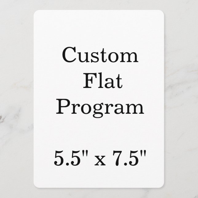 Programa personalizar simples personalizado 5.5" x 7.5" arr (Frente)