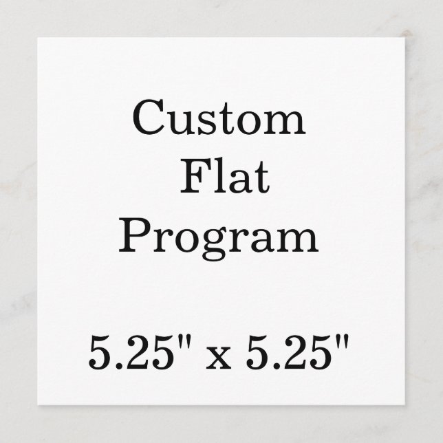 Programa personalize simples personalizados 5,25" x 5,25' a (Frente)