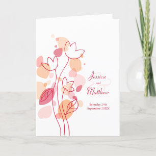 Programa Pétalas de flores de confete vermelho-coral modern