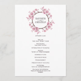 Programa Pink Cherry Blossom Floral Wreath Wedment