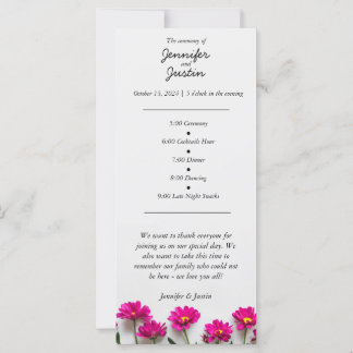 Programa Pink Daisey Wedding