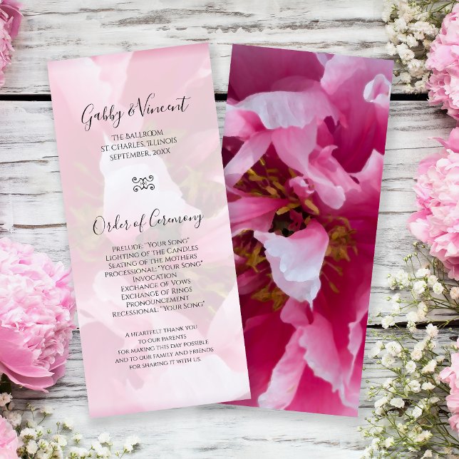 Programa Pink Peony Flower Weding Program (Criador carregado)