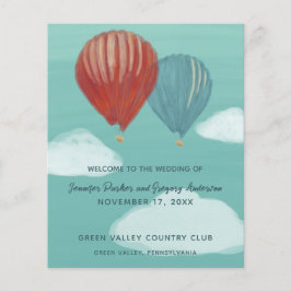 Programa Pintado de Casamento Personalizado de Bal