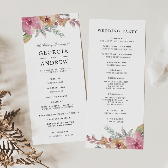 Programa Pintado de Cerimônia de Casamento de Sang (Criador carregado)