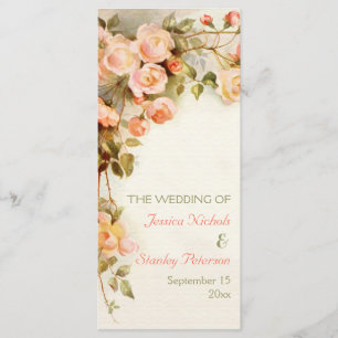 Programa Pintura romântica do vintage dos rosas que weddin