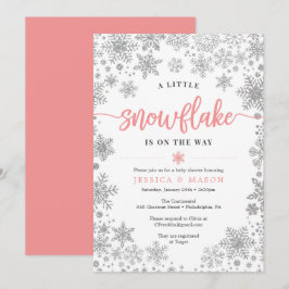 Programa Placa Invites para Chá de fraldas em Floco de Neve