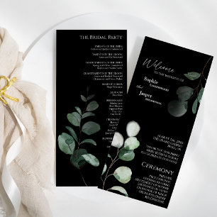 Programa Plano de Casamento Negro Verde Moderno