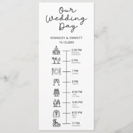 Programa Plano Horário do Dia do Casamento da Igre