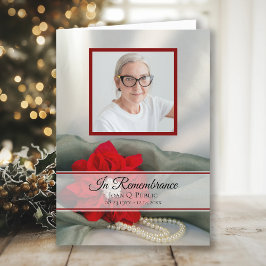 Programa Poinsettia Pearls Serviço Funerário de inverno Dob