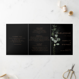 Programa Preto de Casamento Mínimo Triplo Formal