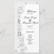 Programa preto e branco Dahlia Wreath